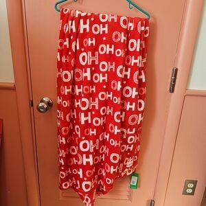 NWT Tipsy Elves Ho Ho Ho! Christmas 60" X 48" Throw Blanket Soft Zipper Pouch